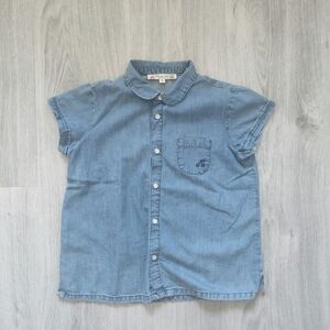 Bonpoint Light Blue Kids Button-Up Shirt